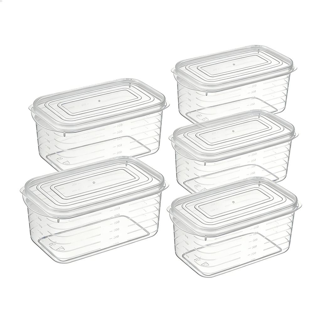 1/2/5pcs Food Preservation Box with Cover Refrigerator Storage Box Transparent Kitchen Sealed Storage Container