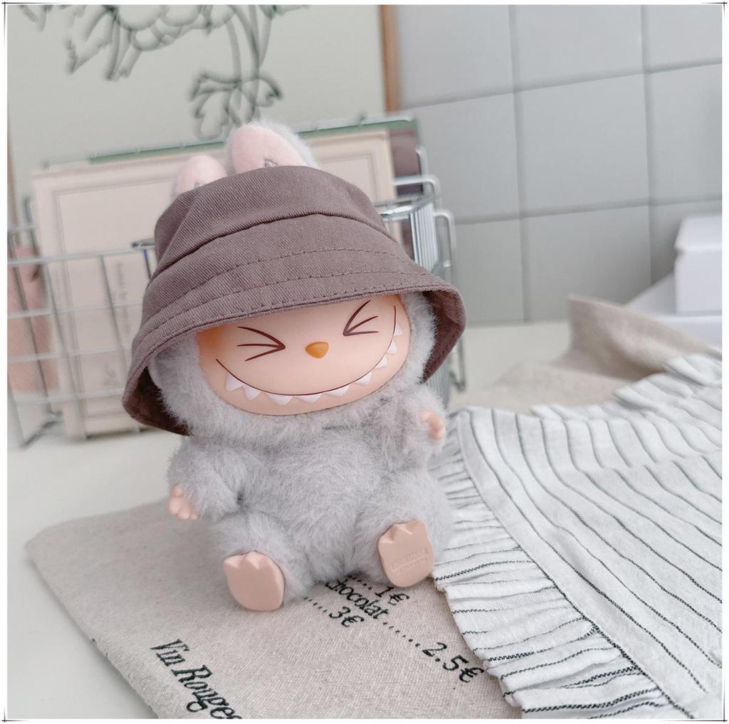 10cm & 17cm Cotton Doll Clothes Replacement Set: Overalls & T-Shirt