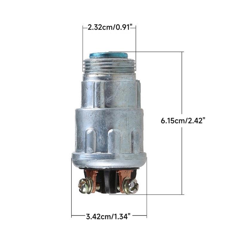 Universal Car Truck Boat Cylinder Replacement Ignition Starter Key Switches with 2 Keys Aluminum Housing Quick Fixing