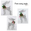 Christmas Iron Deer Ornaments Golden Reindeer Cart Elk Garden Decorations Christmas Tree Matching Scene Deer Light New Year Decoration