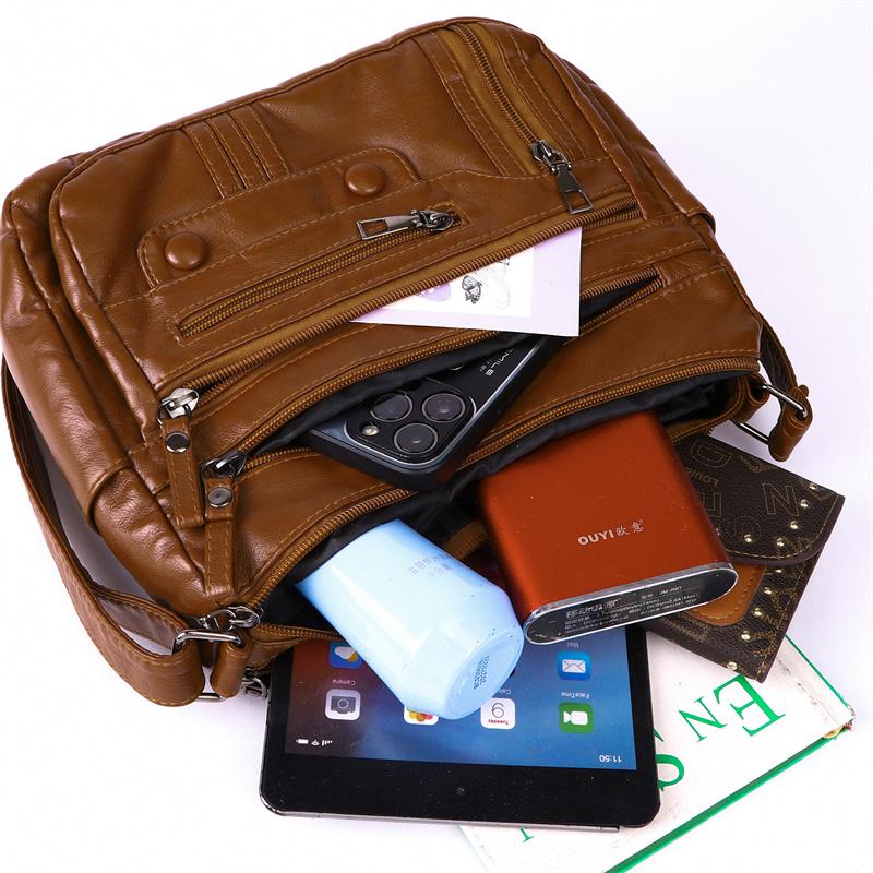 Multi-Layer Multi-Pocket Shoulder Bag Women's Crossbody Bag Mother Bag
