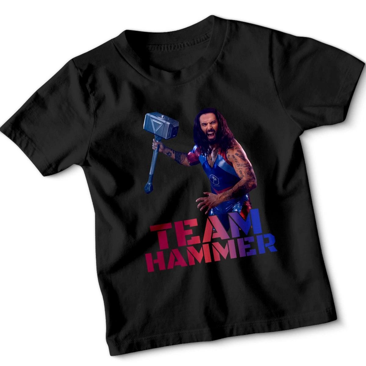 Team Hammer Kids T-Shirt Gladiators TV Game Show Action Boys Girls Graphic Tee 110