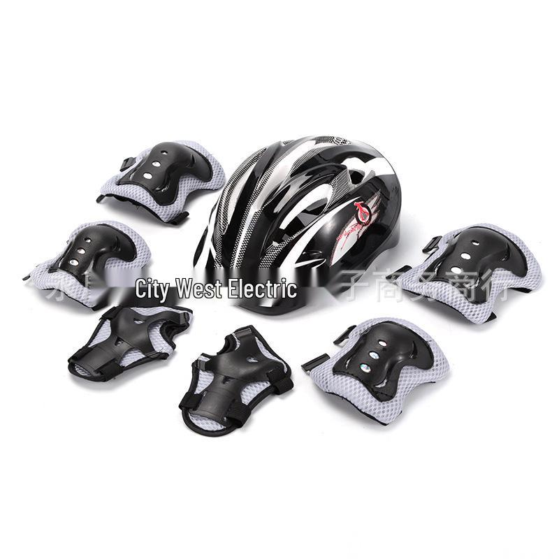 Children's Seven-Piece Safety Gear Set: Helmet, Knee Pads for Balance Bike, Roller Skates, Skateboard, and Twist Car.