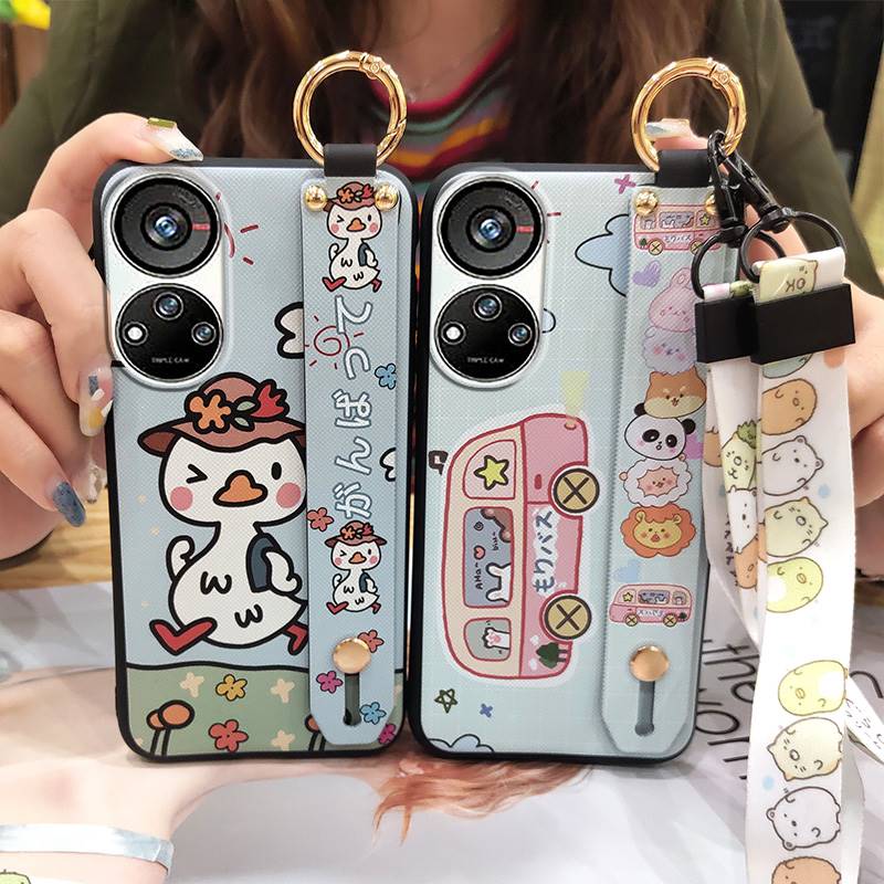 Anti-dust Anti-knock Phone Case For ZTE Blade V40S/Axon40 SE Waterproof Lanyard Protective Cute Back Cover Shockproof