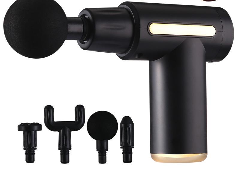 Mini Massage Gun Diepe Spier Trillingen Relief Pijn Relax Fitnessapparatuur Ruisonderdrukking Ontwerp 4 Massage Heads Massager