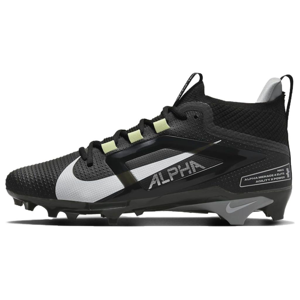 Nike Alpha Menace 4 Elite Black White Men Sneakers Blue Light-Smoke-Grey Metallic-Silver FD7036-001
