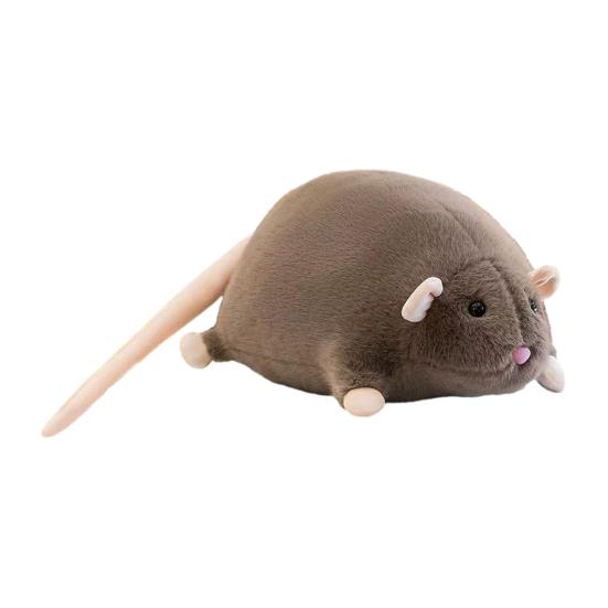 Plysjrotte Kosedyr Prankeleke Plysj Kreativ Gave Myk Kosete Realistisk Mus til Bursdag Gagg