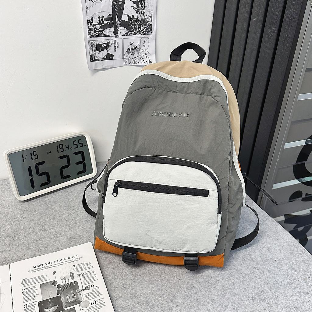 Backpack Men'S And Women'S High-Value Casual Schoolbag Large-Capacity Commuting Multi-Color Lightweight Backpack Couple Sports Bag