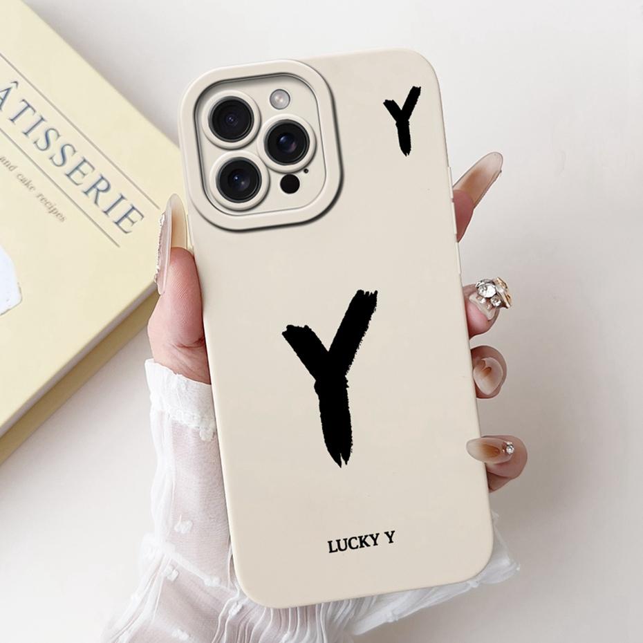 New Fashion Letter Phone Case For iPhone 15 Pro Max 15Pro Soft Silicone Shockproof Cases For iPhone15 15ProMax Covers Bumpers