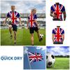 T-shirt JERSEY Football Soccer United Kingdom England UK 3D Print Flag National CHEER Short Sleeve Training Round Neck Sport Uniform Unisex Men Women