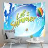 Summer Theme Tapestry Swimming Ring Tapestry Surfboard Ice Cream Tapestry Home Living Room Dorm Bedroom Decoration Tapestries