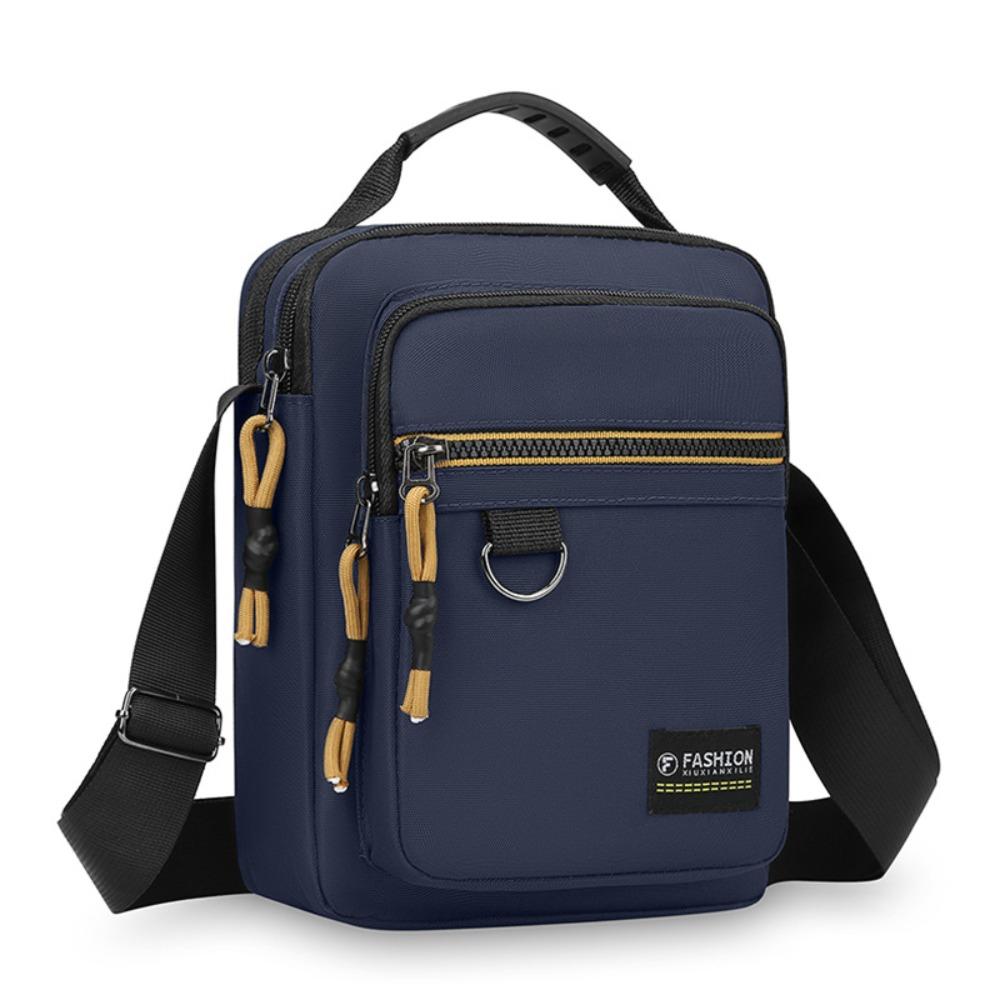 Men's Crossbody Bag Nylon Cloth Shoulder Bag Casual Simple Large Capacity Square Bag Versatile For Daily Commuting Lightweight