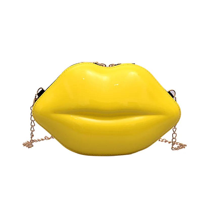 Luxury Designer Women Bags 2026 New Lip Print Women's Shoulder Bag Solid Zipper Messenger Bag Trend Brand Pure Color Handbag