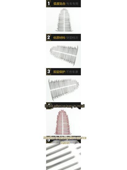 21 Crown Highlander Front Upper Grille Trim & Bumper Middle Bright Strip Modification