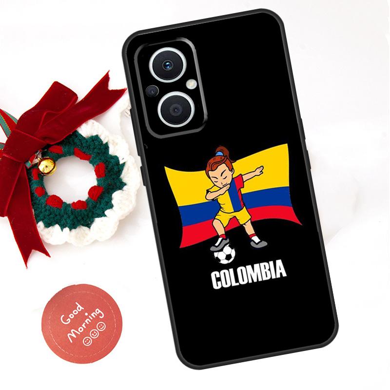 Colombia Flag Football Funda For OPPO Reno 8 Lite 10 11 12 13 14 Pro 11F 12F 13F 14F OPPO Find X8 X5 X6 X9 Pro Case