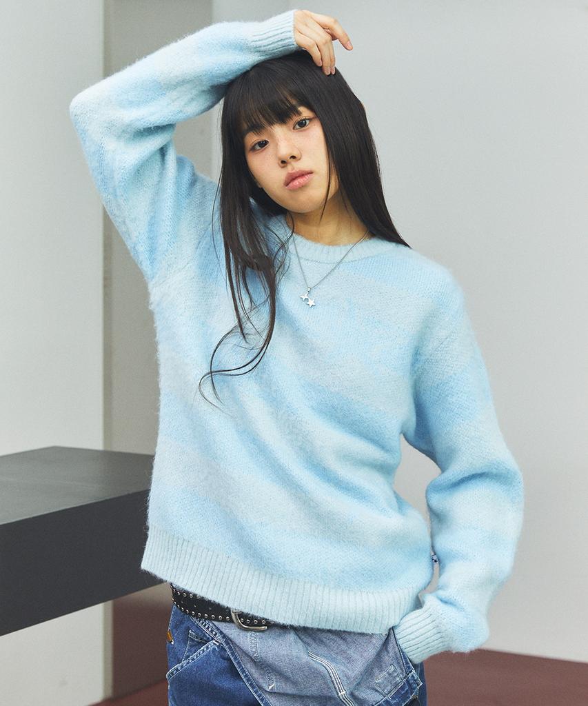 CAVISH Brushed Star Knit Sweater Blue(Cv2Ffuk600A)