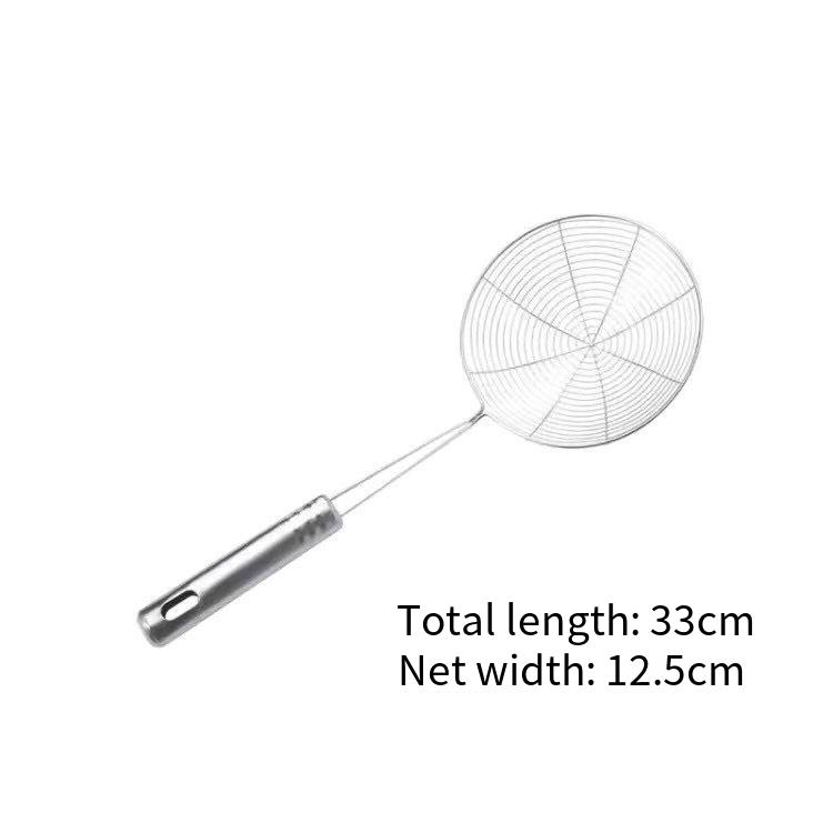 

Stainless Steel Wire Skimmer Strainer Ladle with Nine Bead Handle for Frying Cooking Draining Hot Oil Soup Noodles Vegetables
