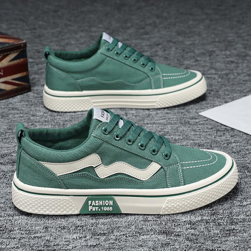 Fashion Men's Canvas Low-top Casual Sports Shoes Men's Trendy All-match Breathable Cloth Shoes