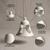 Christmas Bow Bell Pendant Decoration Christmas Tree Hanging Bell Hanging Ornament Xmas Bell for Home Party Favors Farmhouse