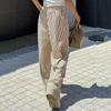 Women's Striped Casual Straight-Leg High-Waisted Loose Trousers