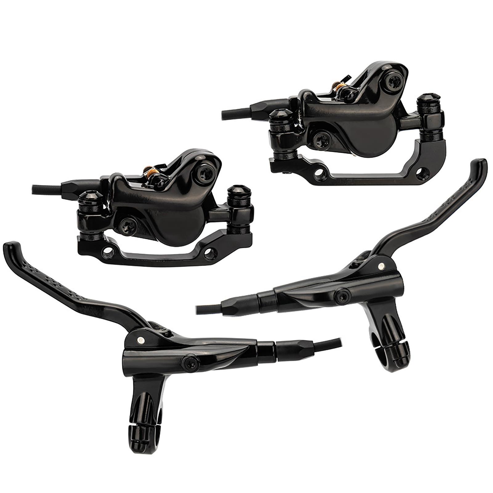 

Mountain Bike Hydraulic Brake Kit, Left and Front Double Piston Disc Brake with Special Brake Oil Hose, for Control and Stopping Power