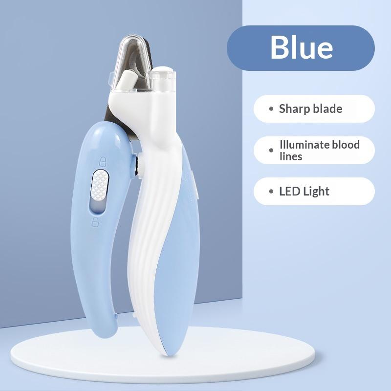 

1Pc Professional Pet Nail Clippers With Led Light For Cats And Dogs Labor-Saving Nail Trimmer And Paw Grooming Scissors светло-синий
