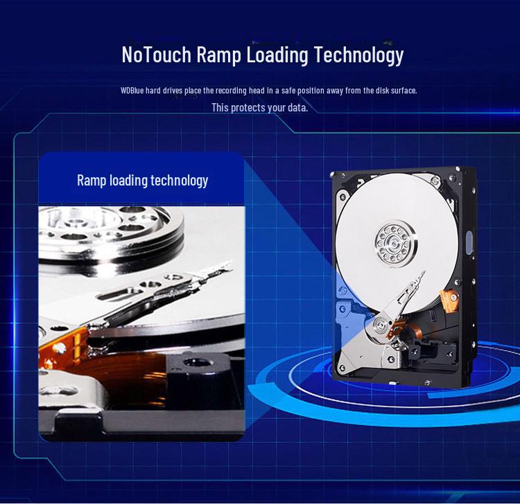 WD Blue 3.5" Mechanical Hard Disk, Available In 1TB, 2TB, 4TB, 6TB, with 5400 or 7200 RPM Options.