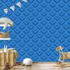 Geometric Rhombus Wallpaper, Blue, Fine Detail, 50x1000