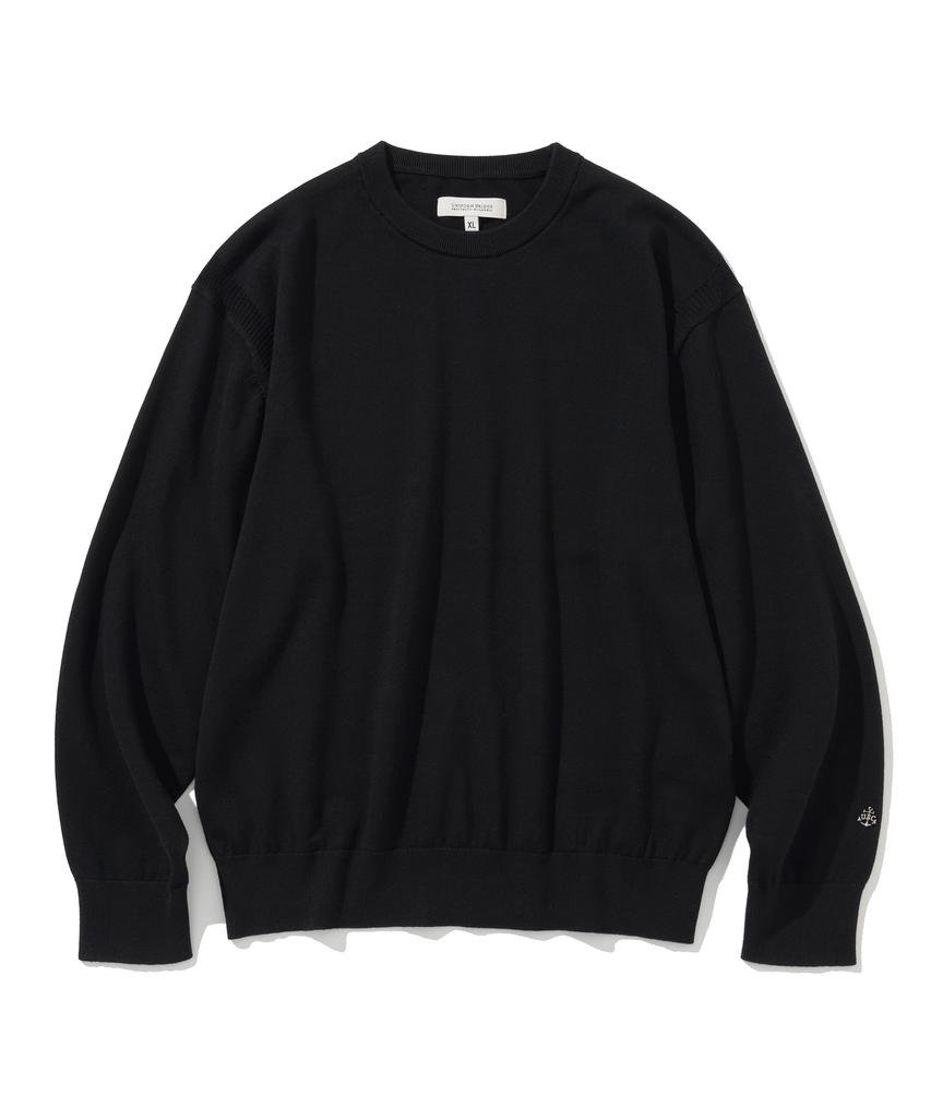 UNIFORM BRIDGE Comfort Crew Neck Knit Black