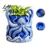 Ocean Themed Planter 3D Printed Octopus Planter with Tray Plant Holder Nautical