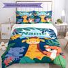 3pcs Custom Name Animals Bedding Set Duvet Cover Closure Includes 1 Duvet Cover & 2 Pillowcases, Soft and Comfortable for All Seasons.