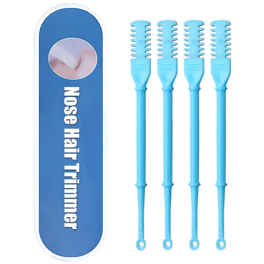 4Pcs/Set 2-in-1 Nose Hair Knife 360 Degree Rotating Nose /Ear Hair Trimmer Double Sided Blade Hair Trimmer Hair Removal