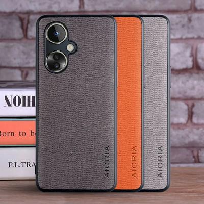 Oneplus Nord CE 3 CE3 Lite N30 5G coque Lüks tekstil Deri cilt sert telefon kapak funda oneplus nord n30 kılıfı