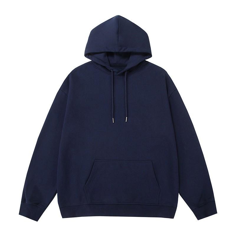 Retro Simple Solid Color Autumn Hooded Sweatshirt for Men and Women Loose and Versatile Bottoming Hoodie