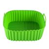 Square Air Fryer Liner Silicone Baking Mat 6.7 Inch Non-Stick Oven Safe Tray BPA-Free Air Fryer Basket for Even Cooking