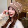 Autumn and Winter Warm Confinement Hat  Spring and Autumn Ear Protection Woolen Hat Face Showing Small Pullover Hat  Cool Hat