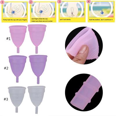 2 szt./zestaw Wielokrotnego użytku przeciw wyciekom Lady Women Menstruacyjny kubek Higiena kobieca