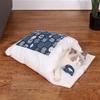 Pet Cat Dog Sleeping Bed Winter Washable Removable Anti-Slip & Super Warm Pet Cave with Zipper Ultra Soft & Comfort Cat Bag with a Pillow