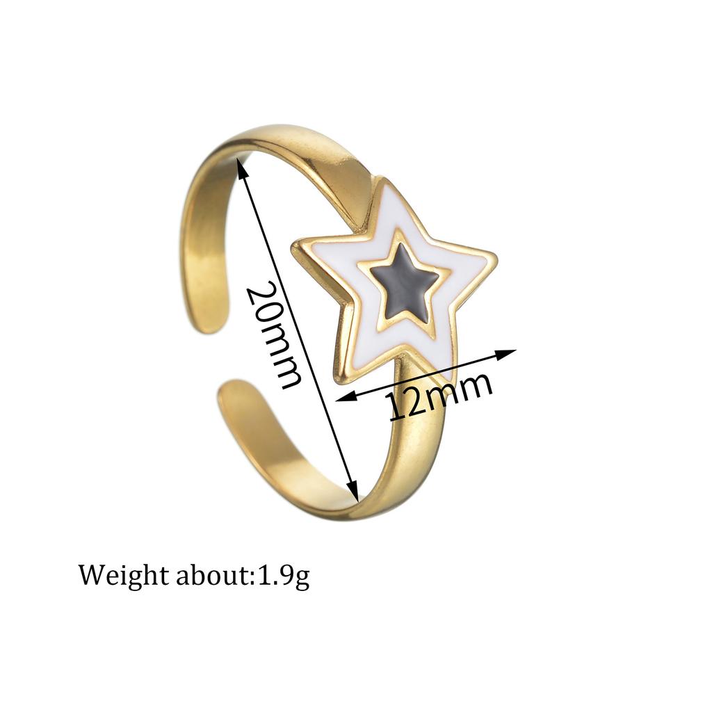 Atoztide New Fashion Vintage Rings For Men Women Stainless Steel Gold Color Adjustable Neutral Retro Ring Anillo Jewelry Gift