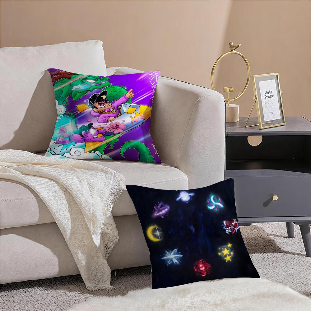 Character S-Saiko Sakura Cushion Cover Breathable Linen Pillowcase Summer Odorless Eco-Friendly Invisible Zipper Washable