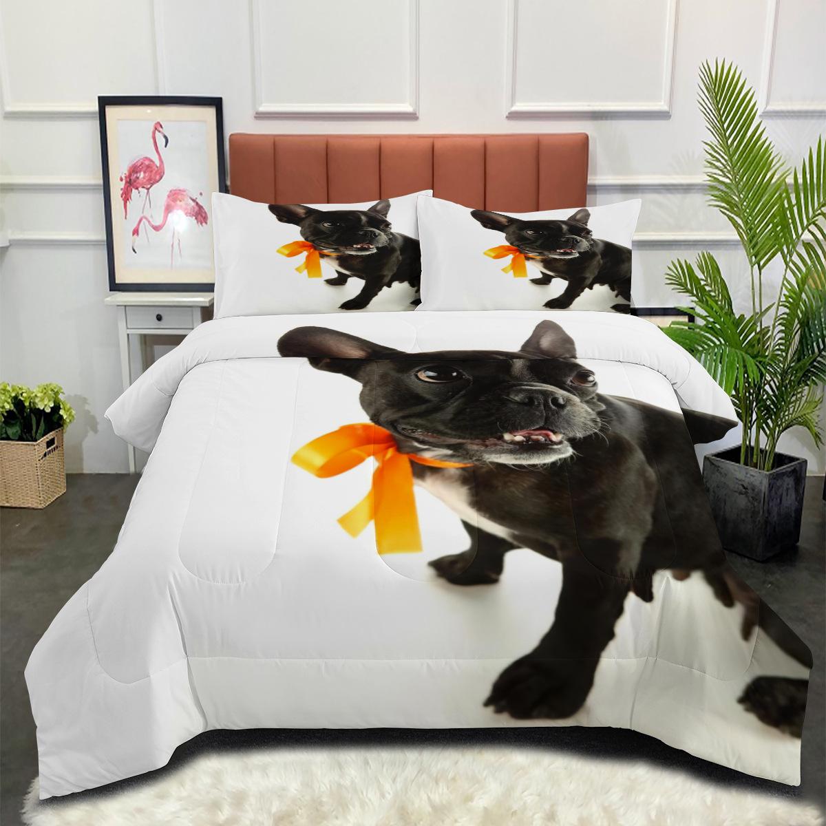 

Dog Animal Plush Stuffed Blanket - Fluffy Comforter with Quilted Microfiber Cover 140*200cm
