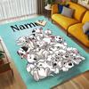 Personalized Name Dalmatian Pile Living Room Non-Slip Area Rug Soft Carpet for Bedroom Kids Playroom Sofa Office Home Decor Doormat