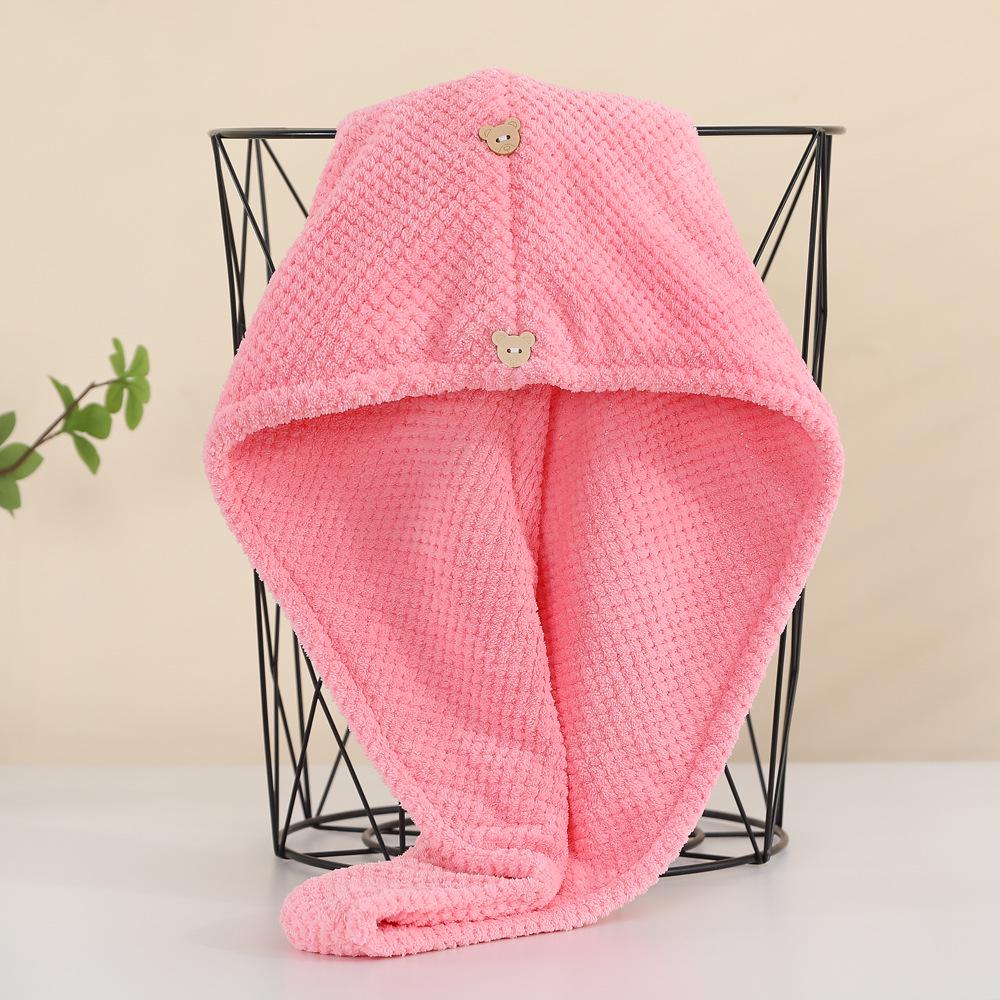 Burlap Quick-Dry Double-Layer Hair Wrap Towel - Water-Absorbent Bath Cap for Women