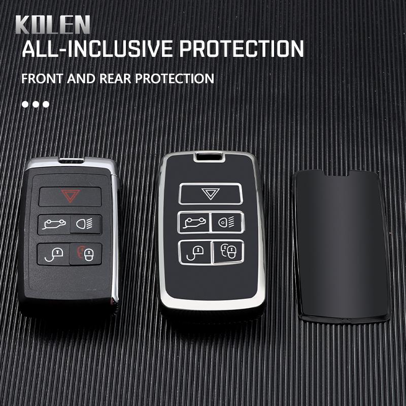 Tpu Car Remote Key Case Cover Shell Fob For Land Rover Range Rover Evoque Discovery Sport Velar For Jaguar Xe E-Pace Xf Keychain