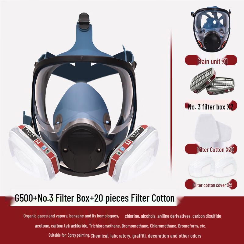 DAXTE Full Face Toxic Gas and Dust Respirator