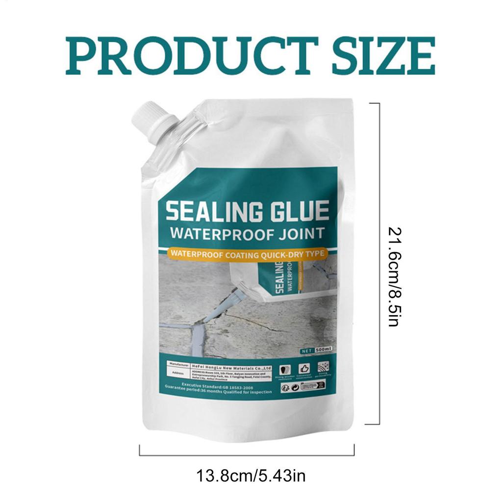 Cement Filler Sealant 500ml Liquid Sealant Concrete Crack Filler Waterproof Heavy Duty Sealing Glue Penetrating Adhesive