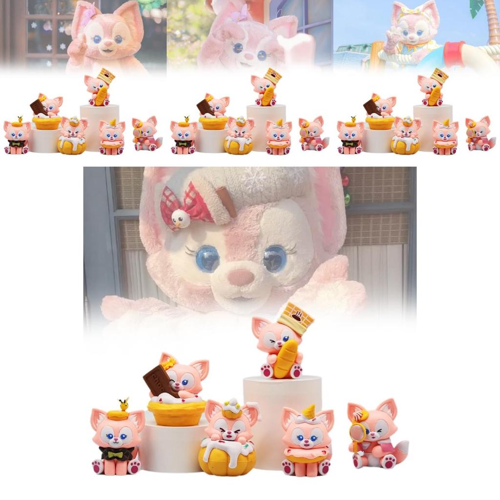 Adorable 6 Piece Lina Bell Cute Fox Pvc Figurine Set For Car Decor And Collectibles