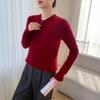 Women's Solid Color Cashmere Cable Knit Pullover Sweater - Round Neck, Thick, Warm Base Layer