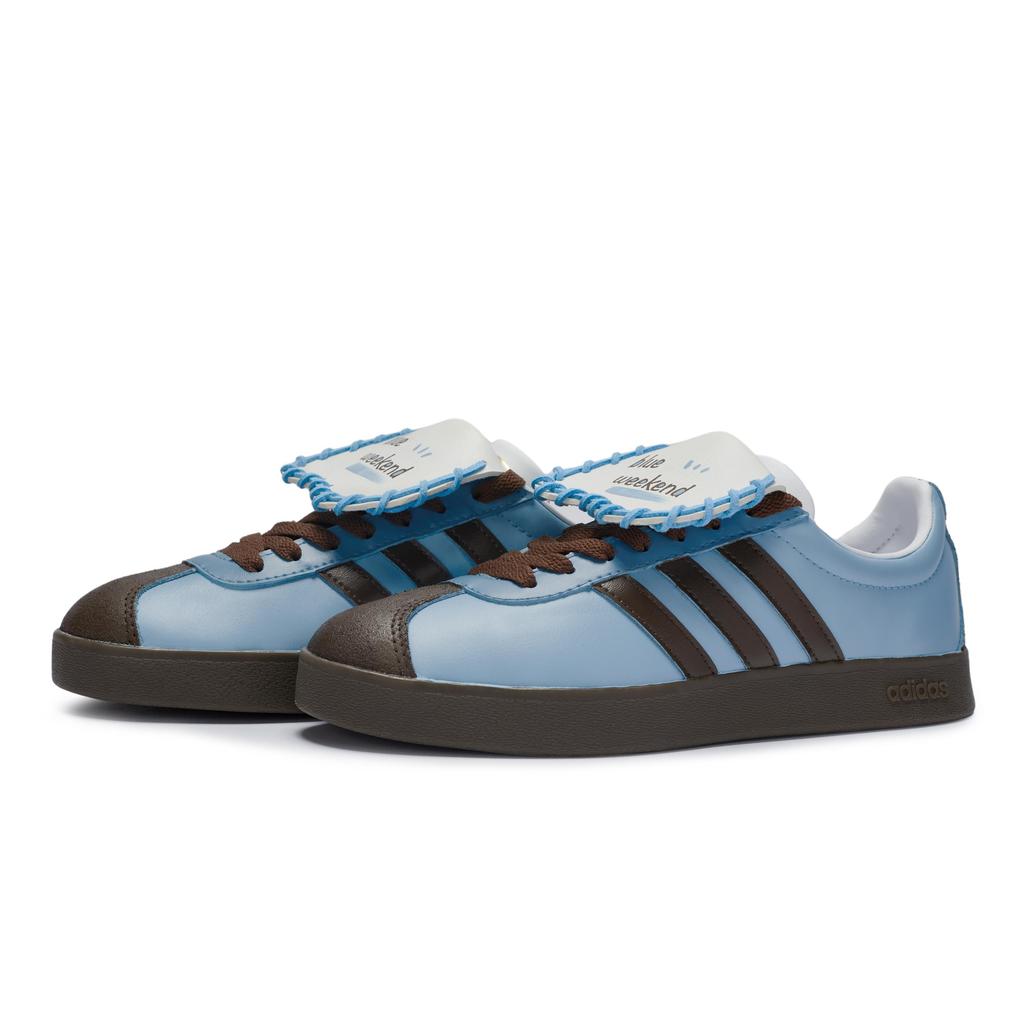 Adidas Neo Vl Court 811 Manufacturing, Maris Sal Milk Coffee Low top Skateboard Shoes Unisex Blue Brown ID6015(Team80-)