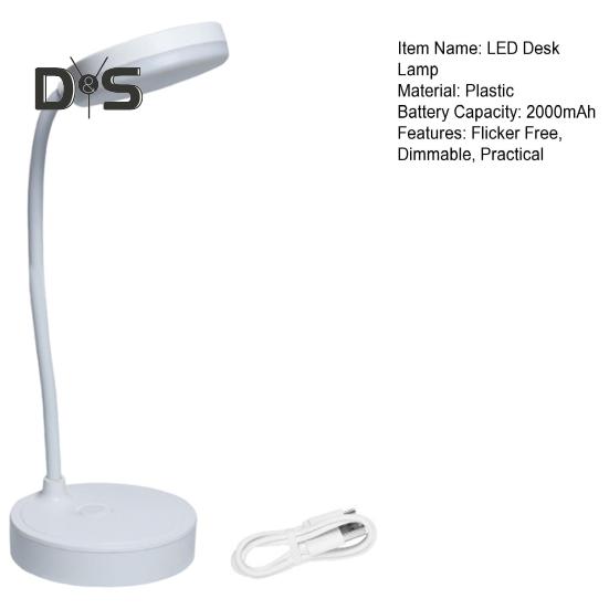 LEDowa Lampka Nocna 3 Poziomy Ściemniania Bez Migotania Ochrona Oczu USB Ładowana Bateryjnie Przenośna Dotykowa Lampka Stołowa